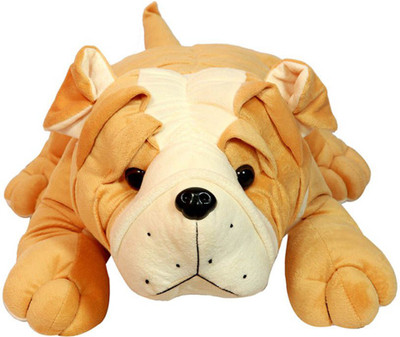 

Cuddly Soft Fabric Resting Dog Character Stuffed Toy for Kids - 8 inch(Brown)