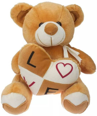

Fun & Joy Joyful Brown Fur Teddy Bear With Heart ( Love ) - 45 cm(Brown)
