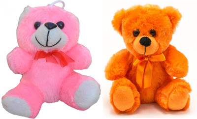 

ME&YOU Romantic Teddy Return Gifts for Wife Girlfriend Sister On Birthday, Anniversary, Rakhi, Valentine's Day IZ18Teddy-004-PKOR - 16 cm(Pink, Orange), Orange;pink