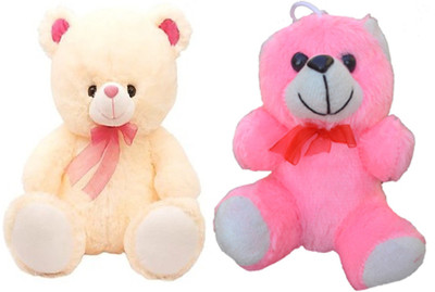 

ME&YOU Romantic Teddy Return Gifts for Wife Girlfriend Sister On Birthday, Anniversary, Rakhi, Valentine's Day IZ18Teddy-001-LYP - 16 cm(Light Yellow, Pink)
