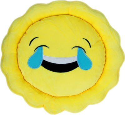 

Cuddly Soft Fabric Laugh Smiley Cushion Stuffed Toy for Kids - 15 inch(Yellow)