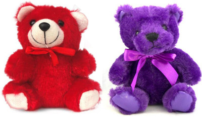 

ME&YOU Romantic Teddy Return Gifts for Wife Girlfriend Sister On Birthday, Anniversary, Rakhi, Valentine's Day IZ18Teddy-006-RPUR - 16 cm(Red, Purple), Purple;red