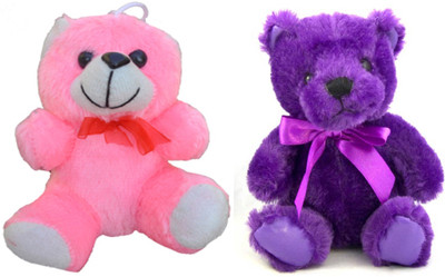 

ME&YOU Romantic Teddy Return Gifts for Wife Girlfriend Sister On Birthday, Anniversary, Rakhi, Valentine's Day IZ18Teddy-003-PKPUR - 16 cm(Pink, Purple)