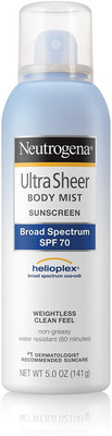 

Neutrogena Ultra Sheer Sunblock Body Mist, - SPF 70(147 ml)