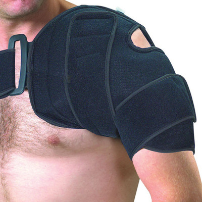 

DJ Support #702 Compression Cold Therapy Shoulder Support (Free Size, Black)