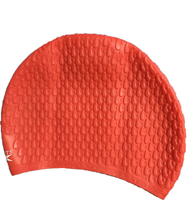 

Golden Feather Stylish Adults Waterproof Silicone Swimming Cap | Teenagers Swimming Hair Cover | Swimming Hair Protection Cap | Swimming Head | Swimming Cap Swimming Cap(Red, Pack of 1)