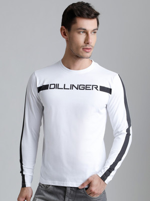 DILLINGER Printed Men Round Neck White T-Shirt