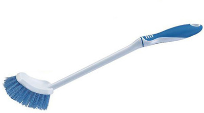 

ShopyBucket Slip-resistant flat toe cap toilet brush cleaning brush slip-resistant cranks wear-resistant brunts Toilet Brush(Blue)