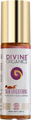 

Divine Organics Skin Brightening Toner with Rose & Safron(100 ml)