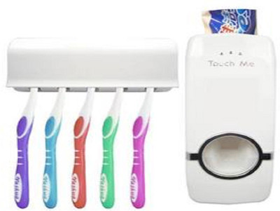 

Marketwala Automatic Toothpaste Dispenser With Plastic Toothbrush Holder(White, Wall Mount)