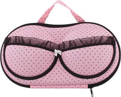 

Skyzone Portable Zipper Cover Storage Bag Box Protect Travel Underwear Case Organizer(Pink)