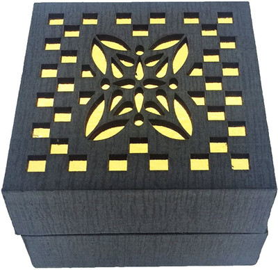 

Oscar Hard Board Wood Display Jewellery Gift Boxes Grey Color Valvet Finish, Led Light jewellery Vanity Box(Black, Light)