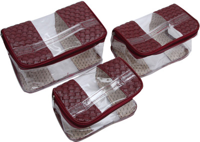 

DIVYANA Travel organiser, Toiletries Pouch, Makeup Kit, Shaving Kit, Multipurpose Pouch Bag Make up, Multi Purpose, Accessories Cover, Travel Kit, Vanity Bag, Shaving Kit, First Aid Kit, Medicine Bag Vanity Box(Maroon)