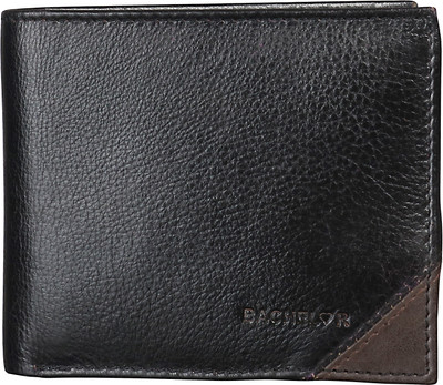 

BACHELOR Men Black Genuine Leather Wallet(8 Card Slots), Bcbr01