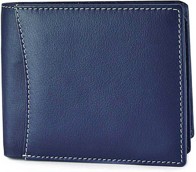 

JusTrack Men Blue Genuine Leather Wallet(6 Card Slots)