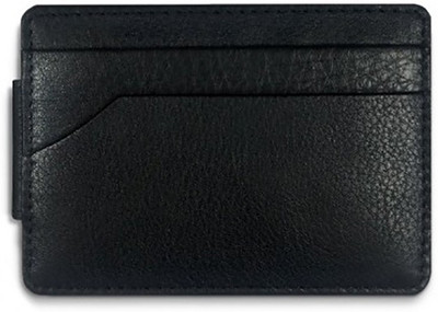 

Firdekho Men Black Genuine Leather Money Clip(2 Card Slots), Jet black