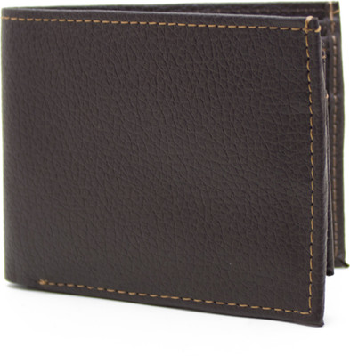 

Nietz Men Brown Genuine Leather Wallet(10 Card Slots)