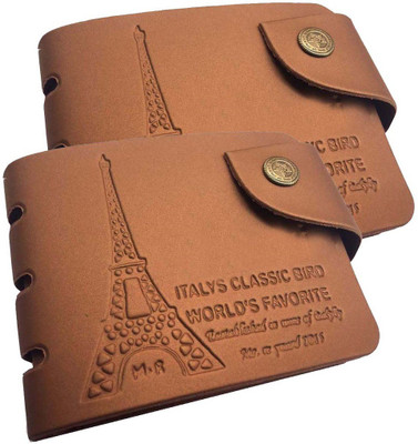 

Peacock Mundkar Boys Red Artificial Leather Wallet(5 Card Slots), Tan
