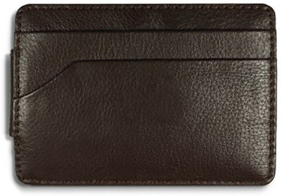

Firdekho Men Brown Genuine Leather Money Clip(2 Card Slots), Chestnut brown