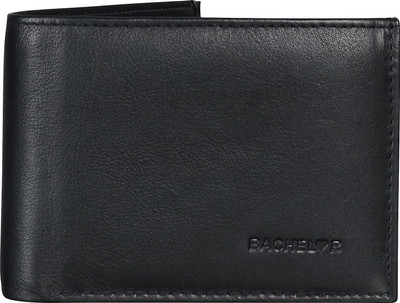 

BACHELOR Men Black Genuine Leather Wallet(6 Card Slots), Bfn04