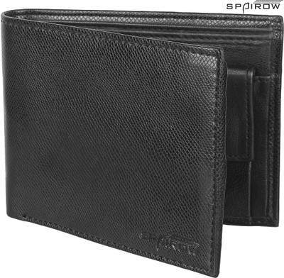 Spairow Men Casual, Formal Black Genuine Leather Wallet(3 Card Slots) Spairow Men Casual, Formal Black Genuine Leather Wallet(3 Card Slots)
