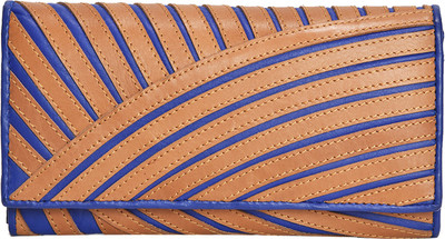 

Bagatella Girls Tan, Blue Genuine Leather Wallet(6 Card Slots)