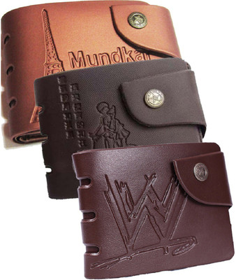 

Peacock Mundkar Men Tan, Black, Brown Fabric Wallet(5 Card Slots), Black;brown;tan