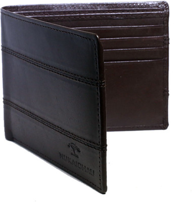 

NUKAICHAU Men Brown Genuine Leather Wallet(7 Card Slots)