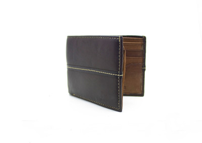 

Delma Boys Brown Genuine Leather Wallet(10 Card Slots), Black