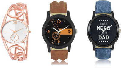 

PEPPER STYLE Lorem Blue And Brown And Rose Gold Stylish Watch Watch - For Men & Women