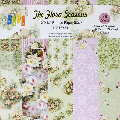 

JAGS 12x12 Inch Craft Papers The Floral Seasons - (CPPS70) - 10 Pattern Designs 30 Sheets