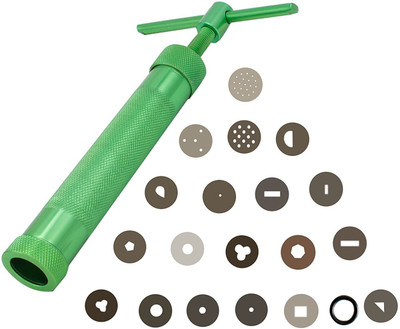 

Tootpado Professional Zinc Alloy Clay Extruder With 20 Designs - (CCTL21) - Fondant Extruder Lightweight Sugar Extruder