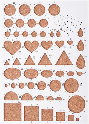 

Tootpado Paper Quilling Board 15x21cm - (CCTL33) - Square Triangle Circle Template Board, Heart Template Board