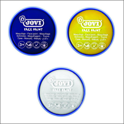 

Jovi Face Paint 3 jars of 20 ml each - Dark Blue, Yellow, White
