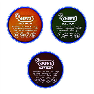 

Jovi Face Paint 3 jars of 20 ml each - Green, Orange, Brown