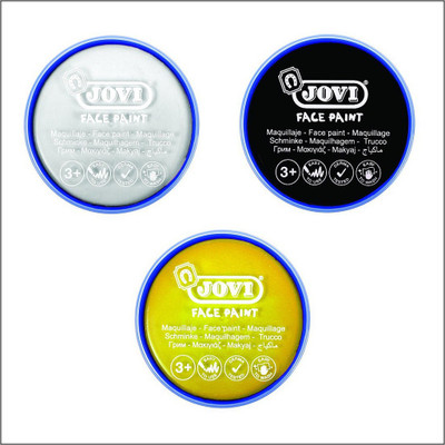 

Jovi Face Paint 3 jars of 20 ml each - White, Black, Yellow