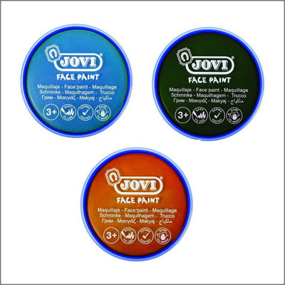 

Jovi Face Paint 3 jars of 20 ml each - Light Blue, Green, Orange