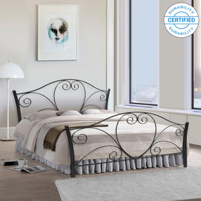 FurnitureKraft Atlanta Metal Queen Bed(Finish Color - Black, Delivery Condition - Knock Down) FurnitureKraft Atlanta Metal Queen Bed(Finish Color - Black, Delivery Condition - Knock Down)