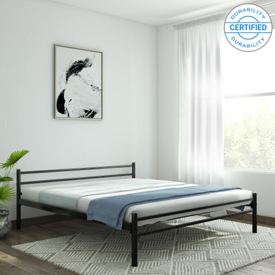 

FurnitureKraft Palermo Metal King Bed(Finish Color - Black)
