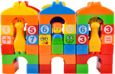

Kidzfan Learning Blocks for Kids with Cartoon Figures | 64 Pieces | Complete Gift Pack | Multi color(Multicolor)
