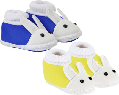 

Neska Moda 0 To 12 Month Set Of 2 Baby Booties(Toe to Heel Length - 12 cm Blue)