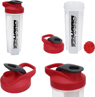 GYM SHAKER ROADIES SHAKER 700 ml Shaker(Pack of 1, White), White/orange