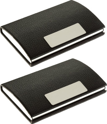 

Flipkart SmartBuy High Quality Executive/Official Pack of 2 Black Matt Finish Credit/debit/ATM/ID/Visiting SUPER SLEEK 10 Card Holder(Set of 2, Black)