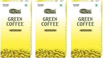 

Gruner Gruner's Lemon Flavored Unroasted Green Coffee Powder (Combo 3 Pack) Instant Coffee(3 x 90 g)