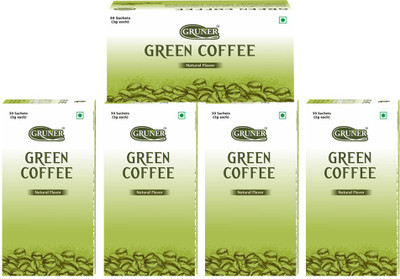 

Gruner Gruner's Natural Unroasted Green Coffee Powder (Combo 5 Pack) Instant Coffee(5 x 90 g)