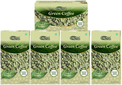 

Gruner Gruner's Natural Unroasted Green Coffee Powder (Combo 5 Pack) Instant Coffee(5 x 60 g)
