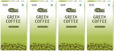 

Gruner Gruner's Natural Unroasted Green Coffee Powder (Combo 4 Pack) Instant Coffee(4 x 90 g)