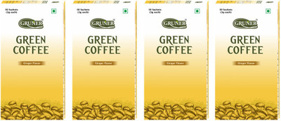 

Gruner Gruner's Ginger Flavored Unroasted Green Coffee Powder (Combo 4 Pack) Instant Coffee(4 x 90 g, Ginger Flavoured)