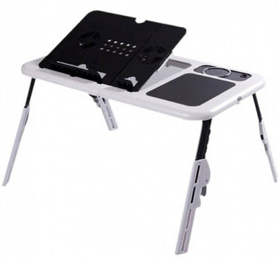 

Elegant Shopping Laptop Table Foldable Desk Adjustable Height Folding Table Stylish Computer Desk Portable Notebook Stand (ESLM-00778 Cooling Pad(White, Black)