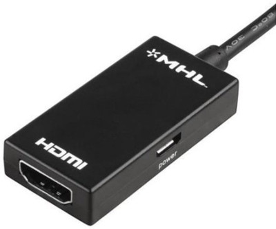 

TOBO Micro USB Male to Hdmi Female Adapte HDMI Adapter(Compatible with Mobile, Laptop, Tablet, Mp3, Gaming Device, Black)
